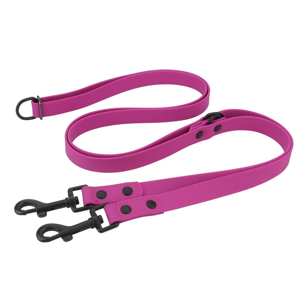 PVC Waterproof Dog Leash Double-headed Pet Leashes Outdoor Walk Training Soft 2 Heads Traction Rope Cross-body