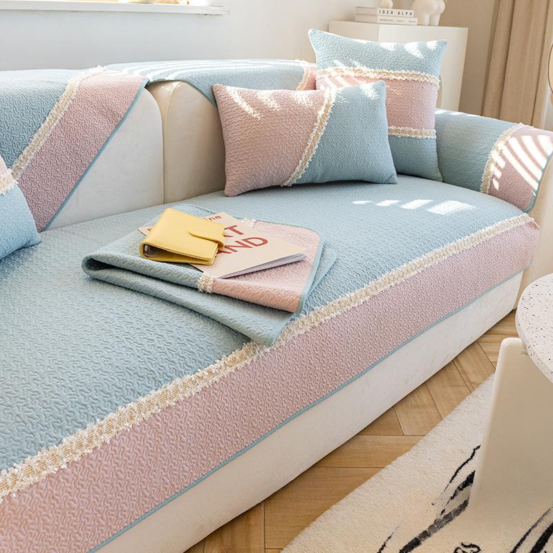 

Скандинавская милая освежающая диванная подушка, универсальная нескользящая подушка для дивана на четыре сезона, тканевый поручень, спинка 70*70