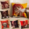 Anime Chainsaw Man Makima-Cartoon Pillow Case Silky Elegant Comfort Sofa Bed  Invisible Zipper Beach Pillowcase