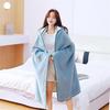 Textile City Winter Heavy Thick Hooded Blanket Antistatic Fleece Warm Bedspread Soft Throw Blanket Hoodie Home Solid Towel