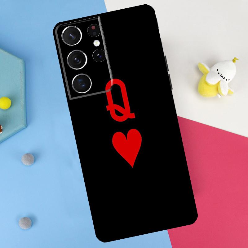 King Queen Couple Lovers Back Case For Samsung Galaxy S25 S24 S22 S23 S26 Ultra Plus S20 S21 FE S10 S25 FE Soft Cover