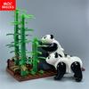 Briques MOC Forêt de Bambous Rocaille Montagneuse Pierre Panda Géant Briques de Construction Compatibles Particules Assemblables Jouets pour Enfants