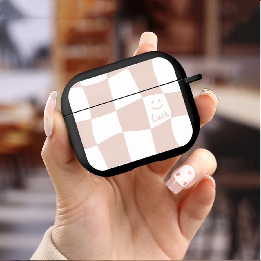 Happy Chessboard Pattern Earphone Cases Cover Case For Airpods Pro 3 Pro3 4 1 Pro2 2