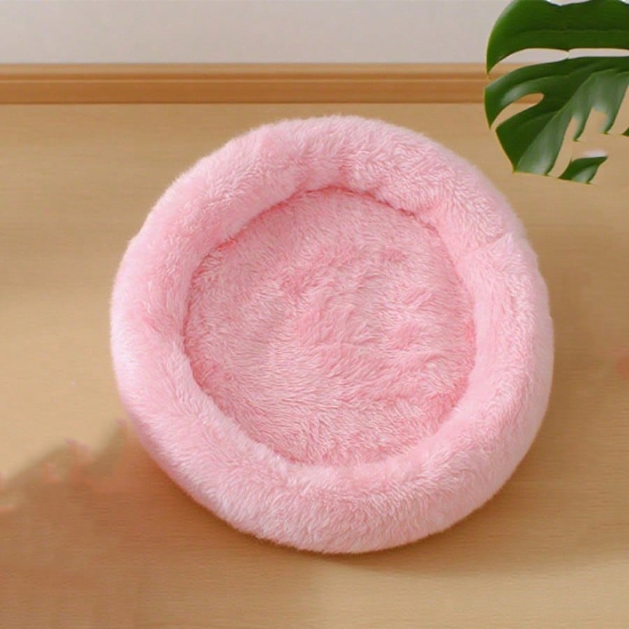 1pc Super Soft Plush Pet Bed - Cozy Warm Hamster Sleeping Nest, with Non-Slip Bottom and Insulation Pad