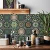 24pcs/set Self-Adhesive Kitchen Wallpaper Mandala Wall Decoration Sticker Bathroom Tile Stickers