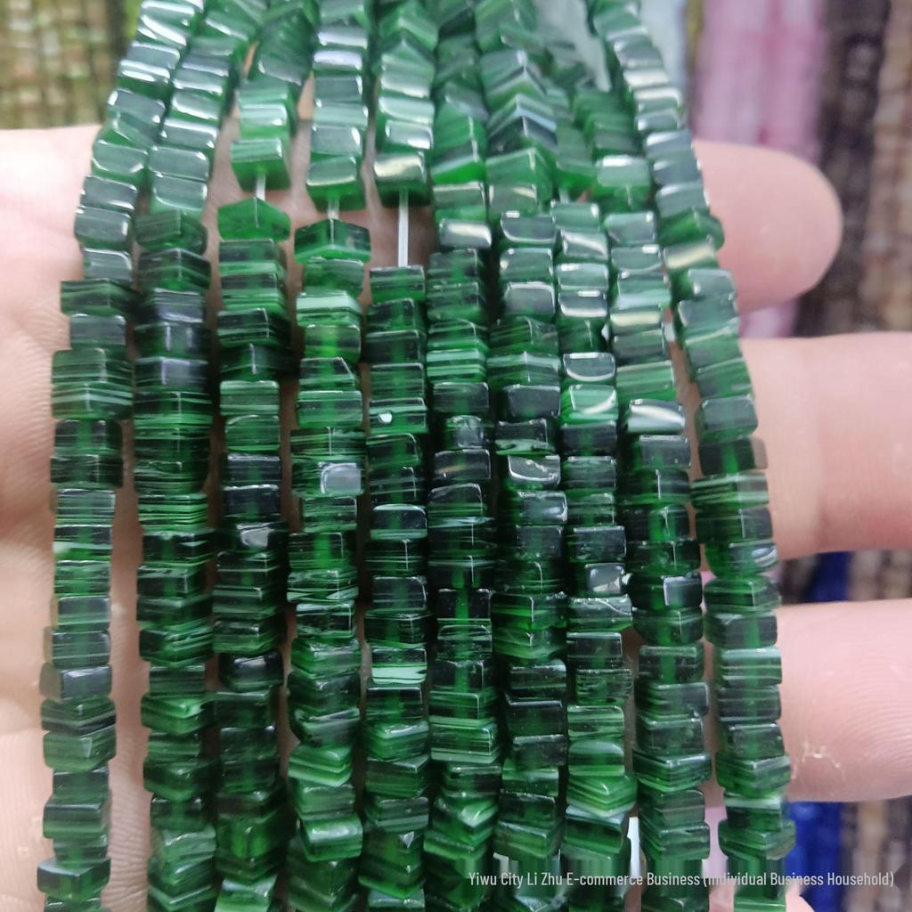 3x4mm Nepal Lampwork Quadratische Perlen für DIY Schmuckherstellung