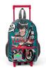 Minik Yuva Plecak na kółkach Szary Granatowy Wzór Anime Motocykl Dwukomorowy 24064