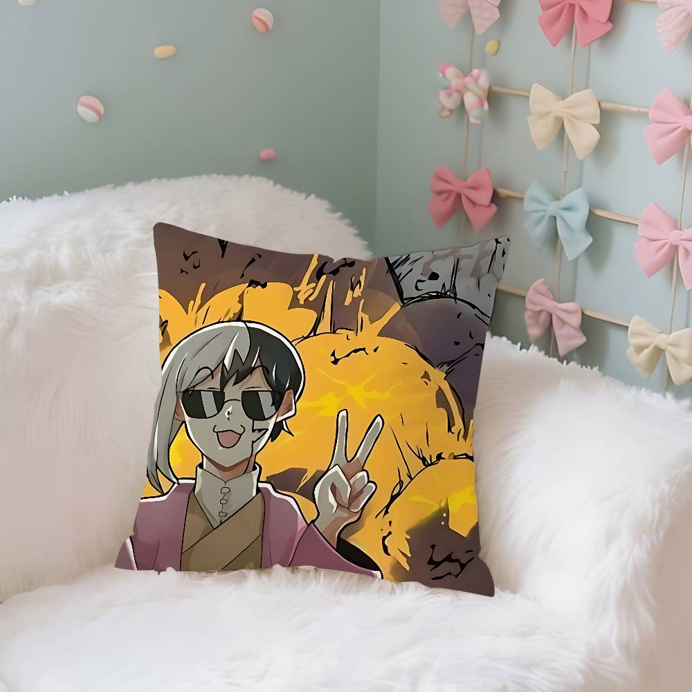 

Dr. Stone Case Plush Fabric Soft Pillowcase Double Sided Print Cushion Cover Household Gifts 40cmx40cm