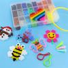 1 Pack 24 Colors Rainbow Ironing Beads Pegboard Set, 5mm 6300Pcs Hama Beads Pixel Puzzle for Birthday and DIY Toys for Children