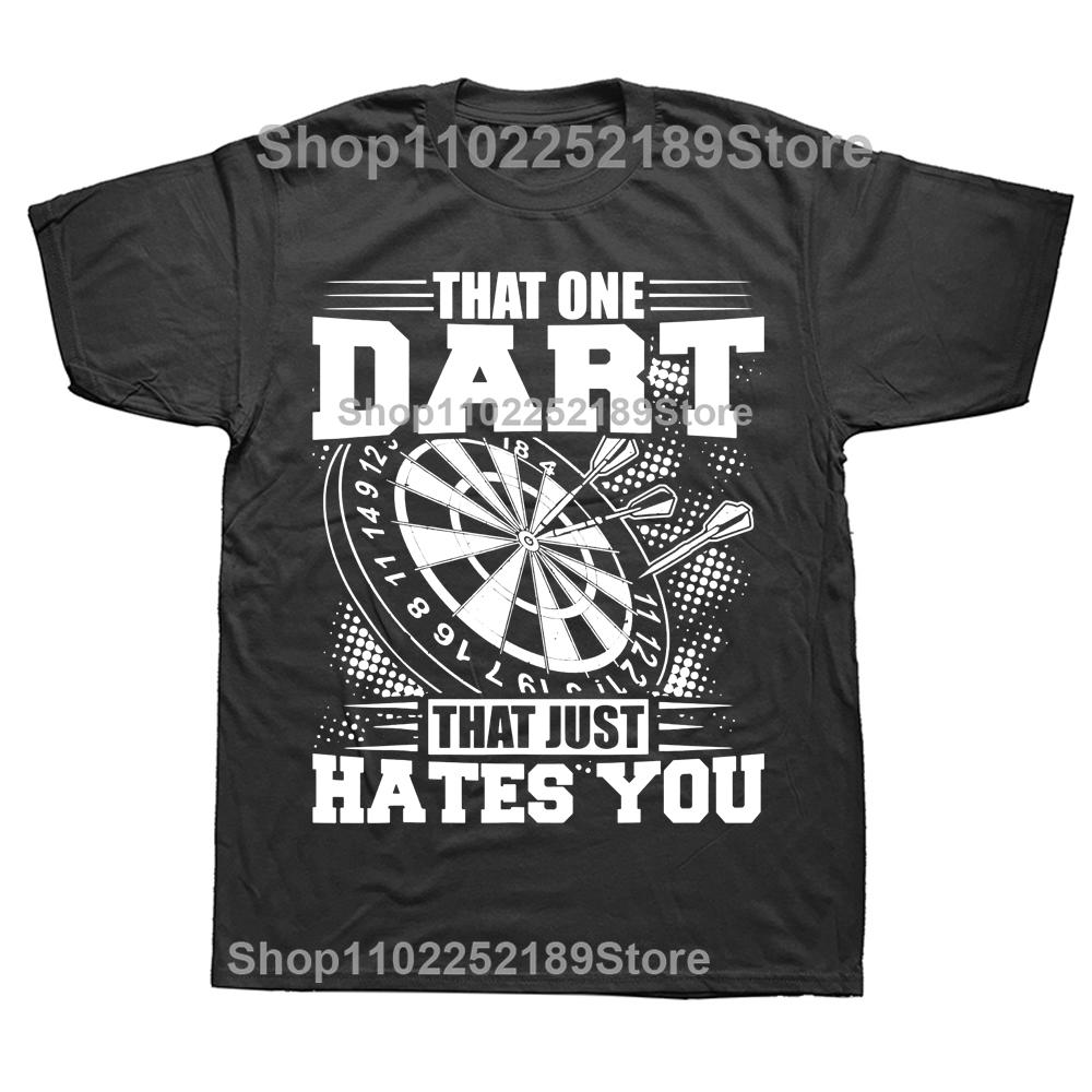 Lustiger Dartspieler Dartspieler Der Eine Darts T-Shirts Grafik Baumwolle Streetwear Kurzarm Geburtstagsgeschenke Sommerstil T-Shirt Männer