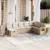 VidaXL Garden Lounge Set with Cushions 8 Pcs, Patio Sofas, Patio Furniture Set, Outdoor Furniture, Beige 3263894