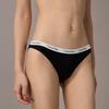 Calvin Klein Jacquard Narrow Waist Cotton Sexy Bikini Triangle Underwear Women Underwear Black D1618O-001
