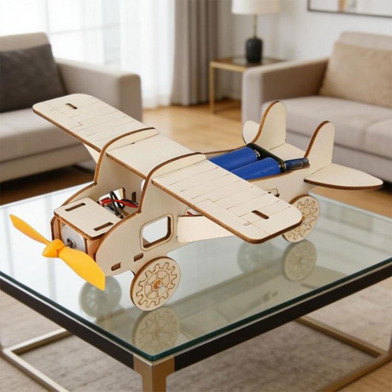 Kids Science Project Solar Energy Plane Building Set Creative Learning Toy Solar Plane Assembly Set Perfect for Children