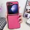 For Samsung Galaxy Z Flip7 FE 5G/Z Flip6 5G Case Litchi Texture Leather + PC Shockproof Phone Cover