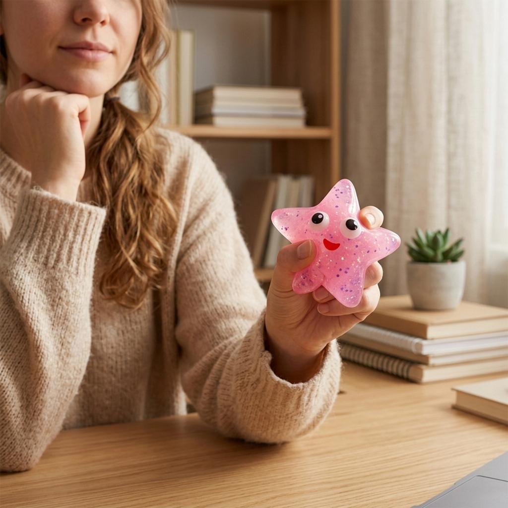 Maltose Cute Change Color Starfish Squeeze Toy Fun Anti Stress Vent Ball Slow Rebound Relieves Stress Toys Adult Gift