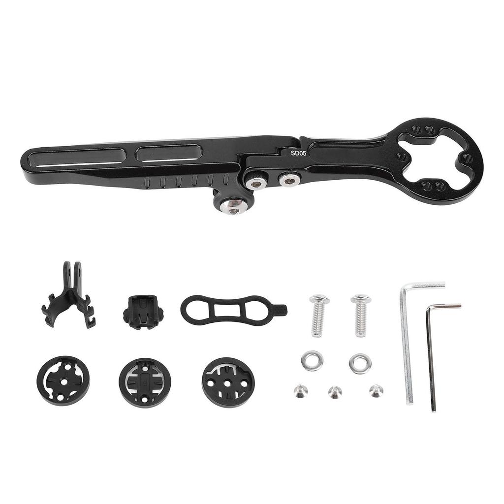 Cycling Computer Mount Aluminium Alloy Integrated Shock Proof Weather Proof Extended Computer Bracket for Action Camera