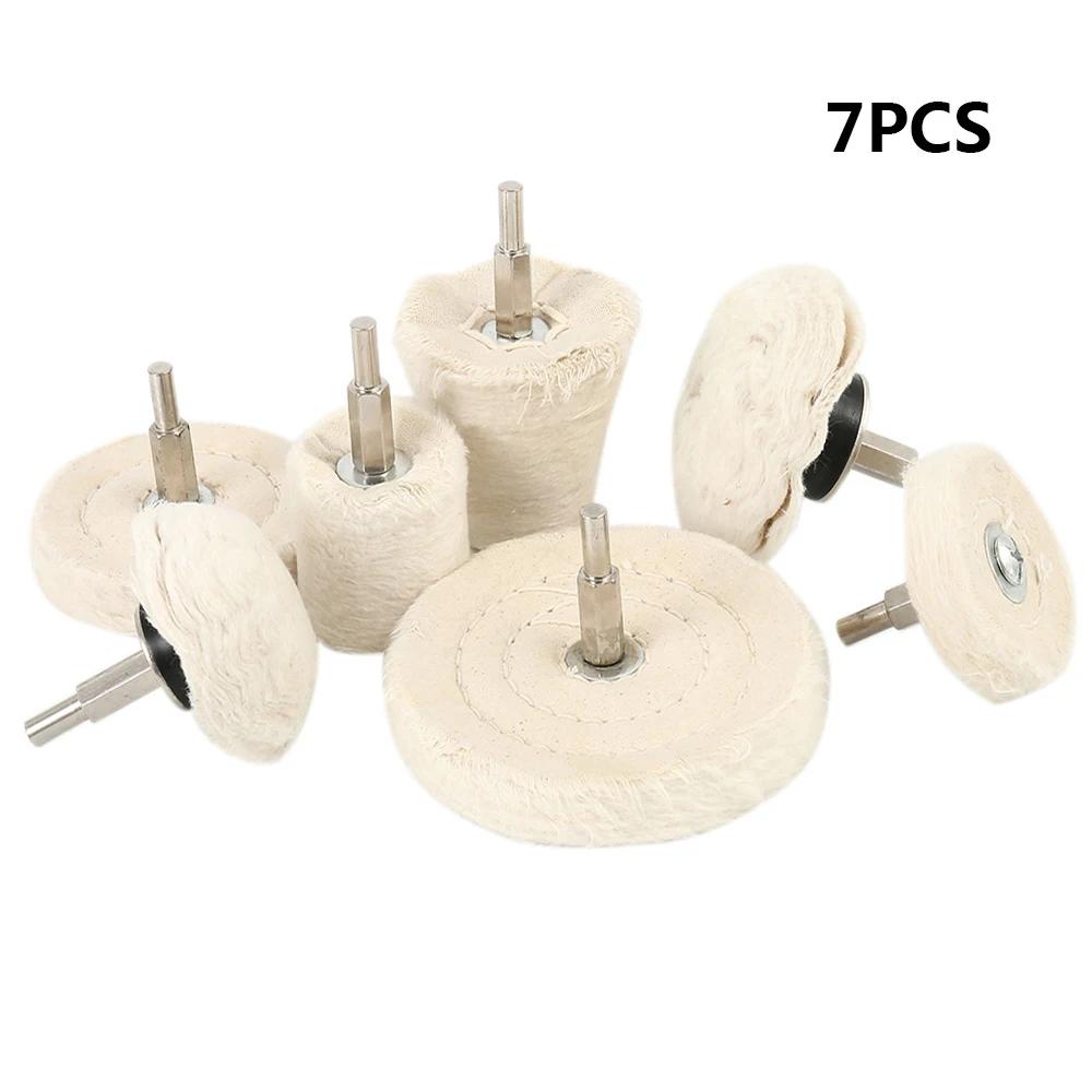 

Buffing Polishing Wheel Kit Reusable Polishing Compound Kit with Shank Soft Pads Durable Metal Jewelry Glass Polishing