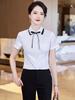 Women's Professional White Short-Sleeve Shirt - Spring/Summer 2026 Collection