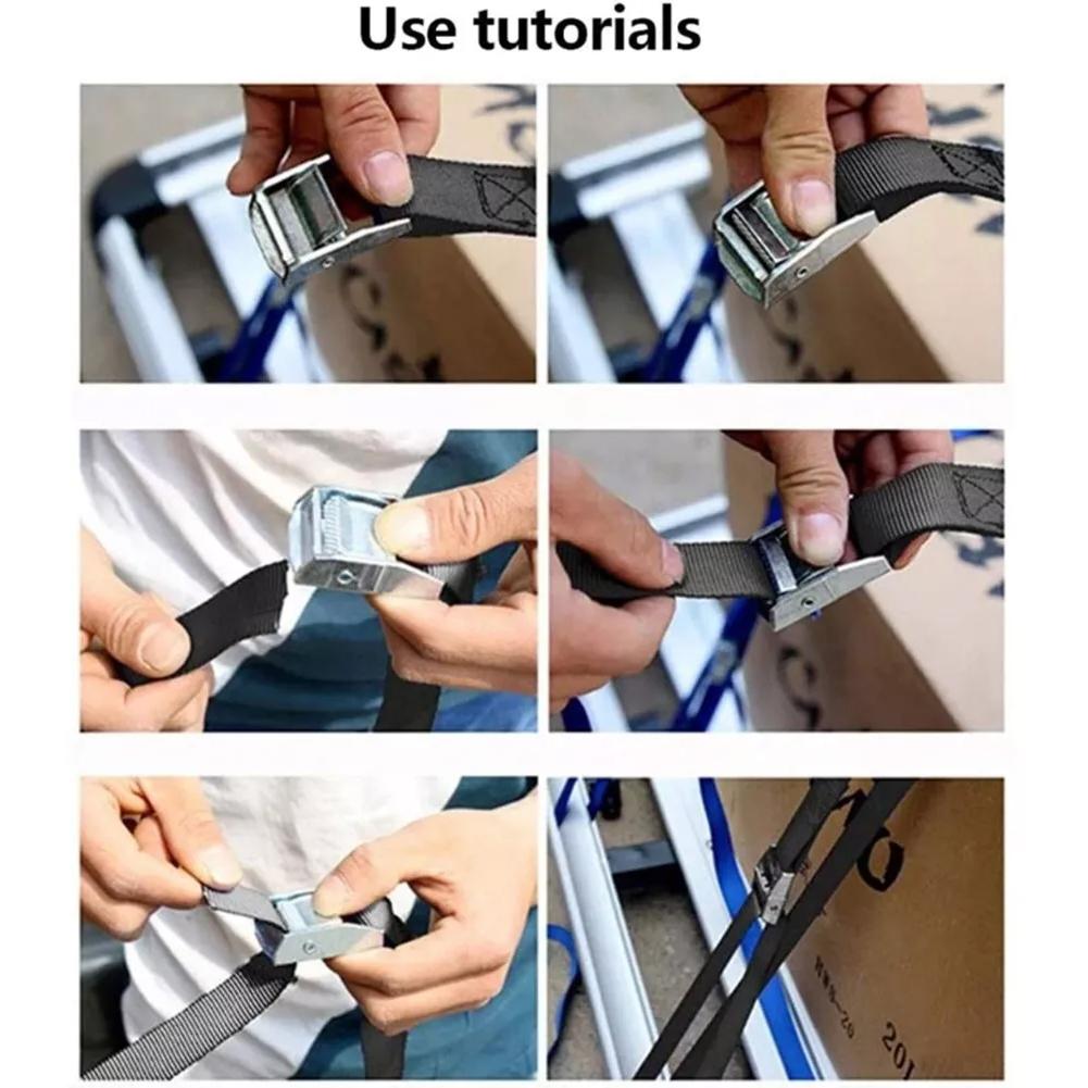 Fester Frachtseilgurt mit Schnalle, Abschleppseil, starker Ratschengurt für Gepäck – Abwärtsgurt, Frachtgurte für Auto, Motorrad, Fahrrad