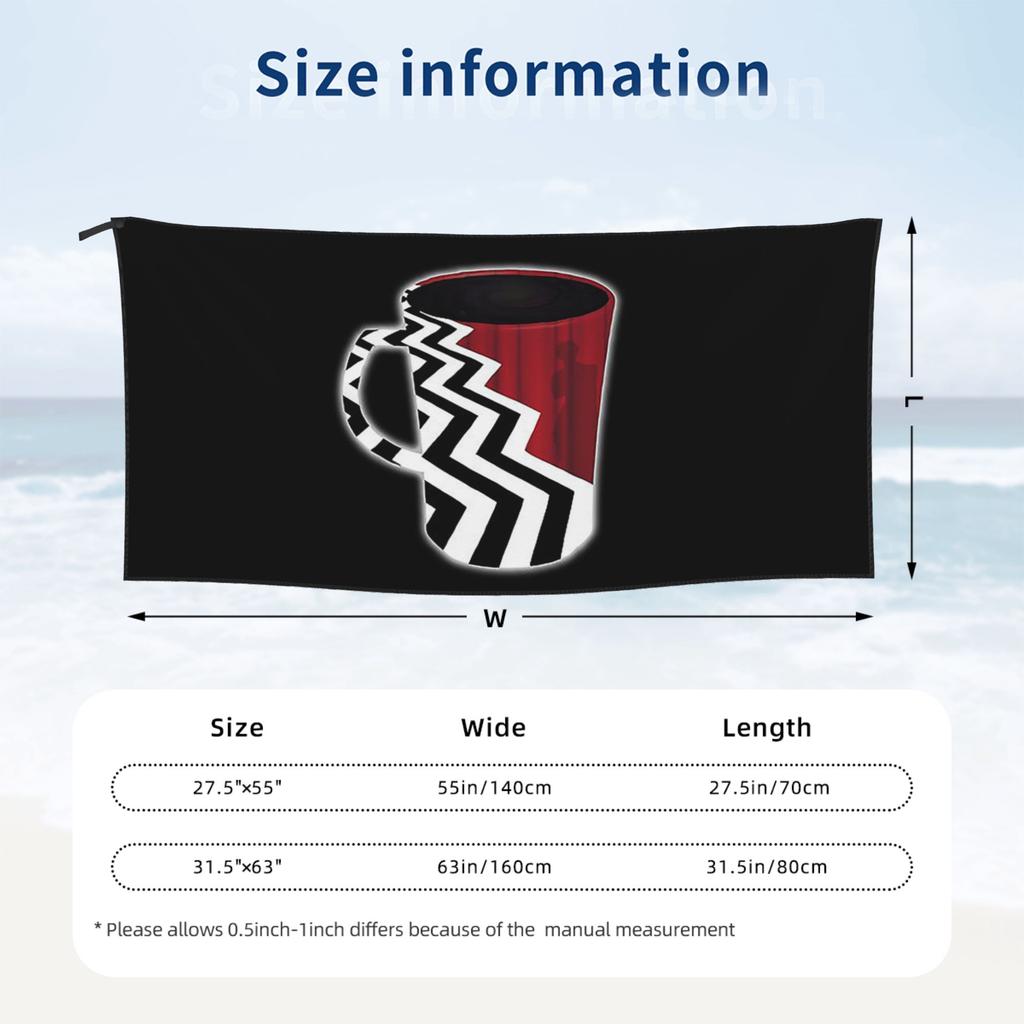 Twin Peaks Red Room Beach Towel Soft Microfiber Quick Dry Absorbent Quick Towels For Bath