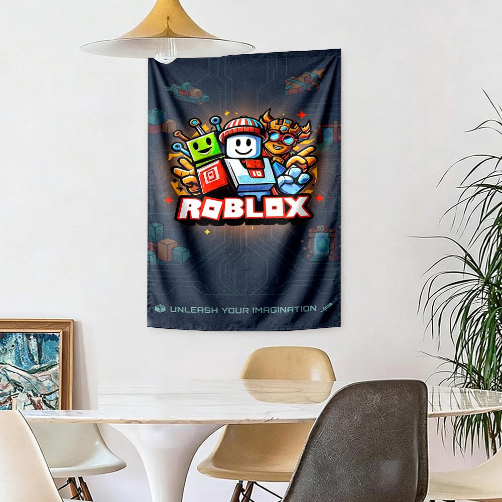 Roblox Vægdekoration Vægtæppe Kunst Til Kæledyrs Mindesmærke Fødselsdag Bryllupsfest Baggrund Familiegave