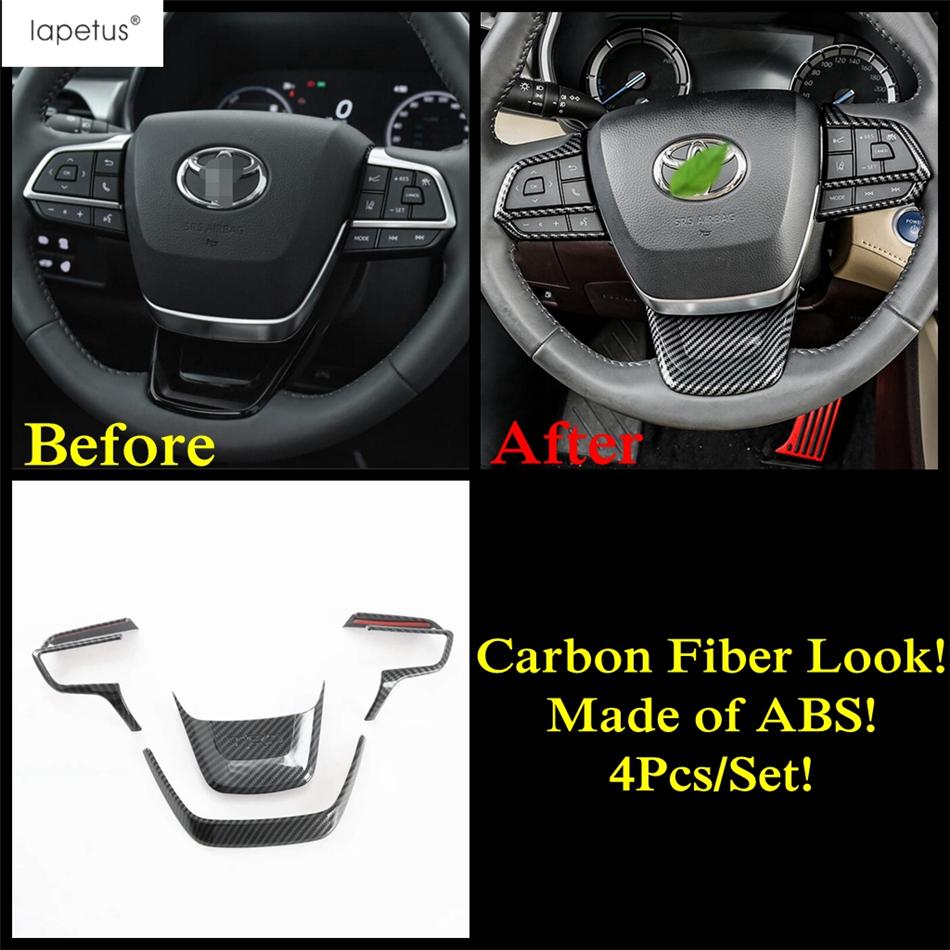 Carbon Fiber Window Lift / Gear Shift Panel / Water Cup / Air AC Cover Trim Accessories For Toyota Highlander / Kluger -2025