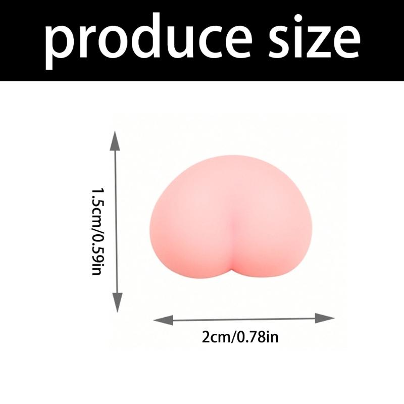 Funny Butt Peach Shaped Stress Ball for Adults Students Office Desk Relaxation Pranks TPR Portable Pink Toy