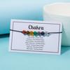 Handmade Natural Crystal Stone Beads Bracelet Black Braided Rope Chakra Jewelry for Women Men Luck Calm Love Gift