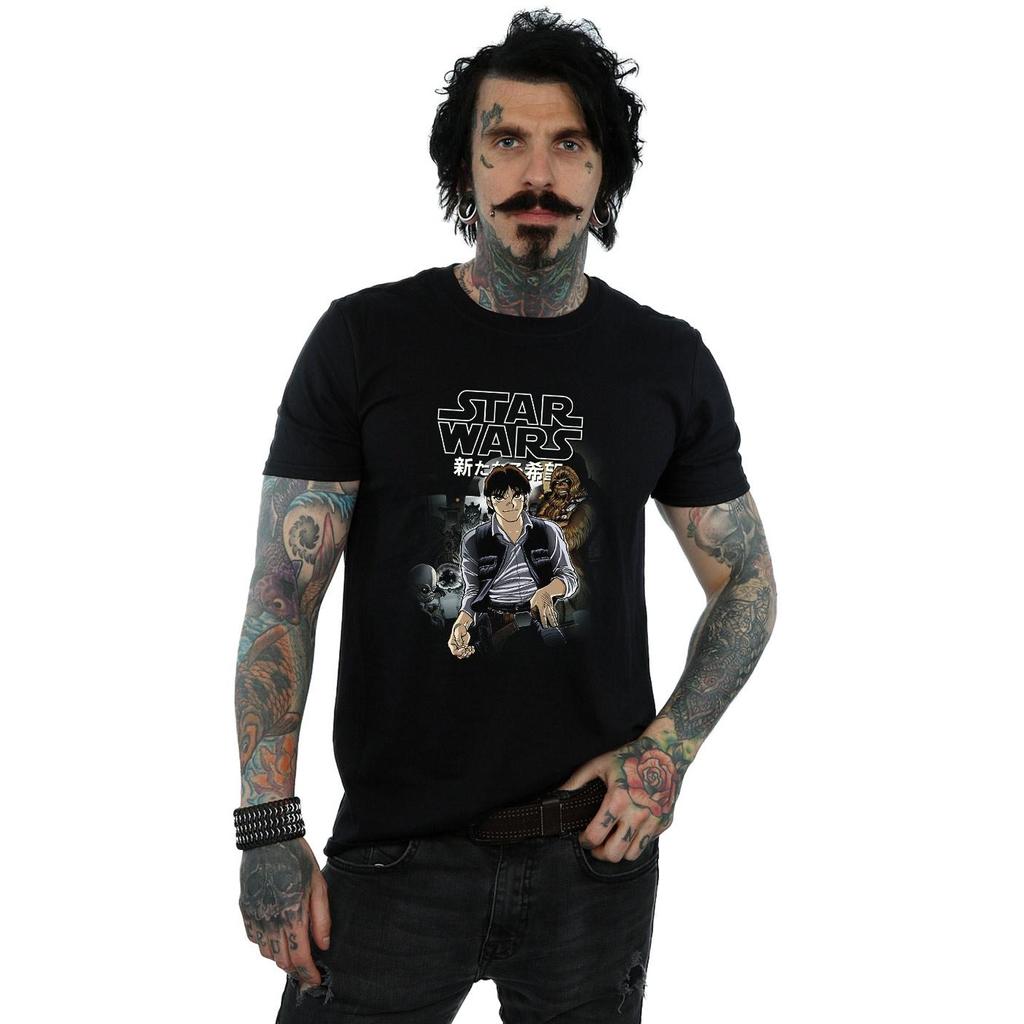 Star Wars Mens Han And Chewie Anime T-Shirt