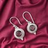 Rhodolite Gemstone 925 Sterling Silver Jewelry Handmade Earrings 1.43" For Mom EE-117-12