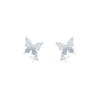 Delicate micro zircon butterfly earrings women's light luxury stud earrings Internet celebrity earrings