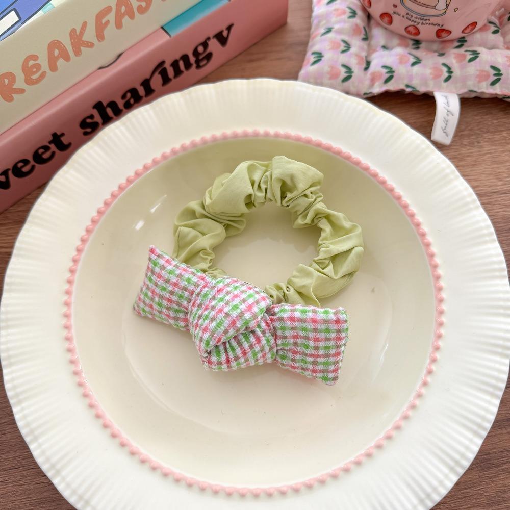 Korean Style Sweet Hair Ring Ponytail Holder Polka Dot Hair Tie Bowknot Hair Rope  Hair Accessory