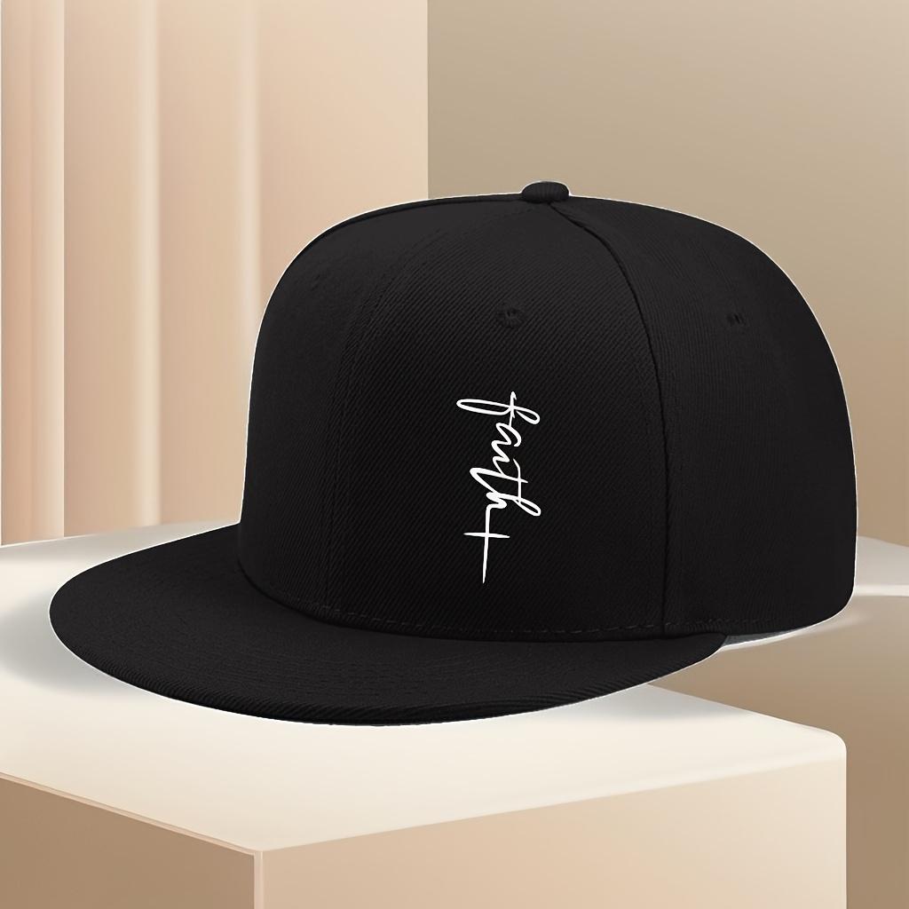 Кепка-snapback с крестом и надписью, черная, полиэстер, повседневная, уличная, регулируемая, унисекс One Size