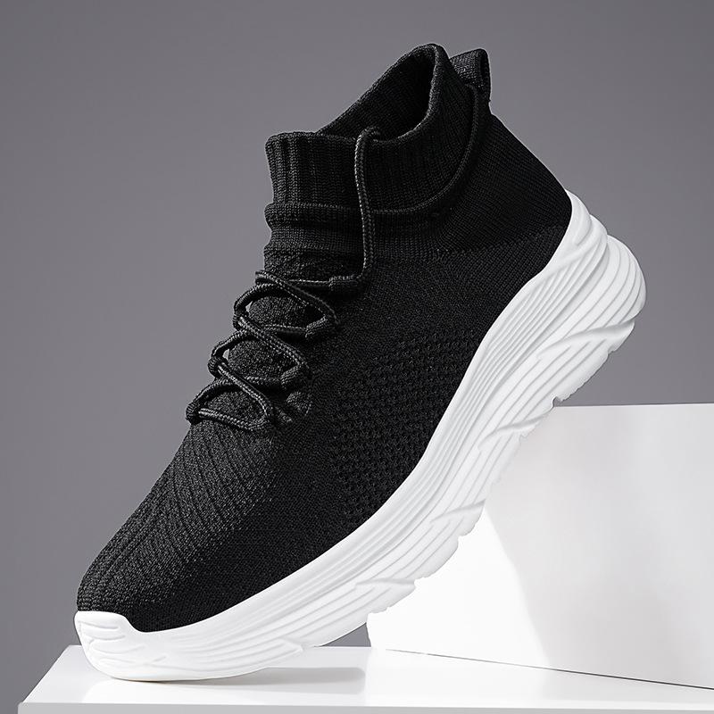 Men's Shoes Large Size New Shoes Sports Casual Shoes Fly Woven Breathable Lightweight Running Shoes Men's Mesh Shoes