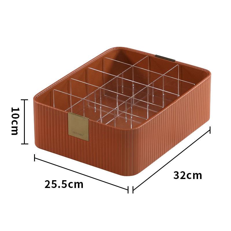 Storage Box Large Capacity Socks Shorts Divided Sorting Artifact 3-in-1 Storage Box