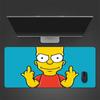 Bart Simpson Mouse Pad, Large Gaming Desk Mat, Non-slip XXL Mousepad for Laptop & Tablet, Mini PC Playmat with Stitched Edges