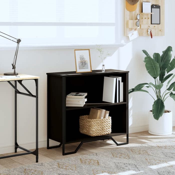 VidaXL Black Bookcase 80x31x74.5 Cm Engineered Wood, Shelf, Bookshelf, Storage Shelf, Cabinet 848619