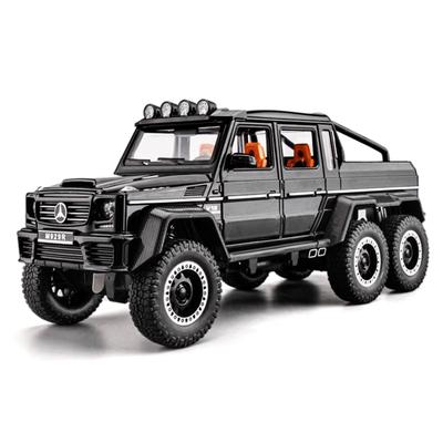 1/20 Scale Benz AMG G63 6X6 Off Road SUV Alloy Metal Diecast Car Model Sound and Light Large Hobby Collection Gift for Friend