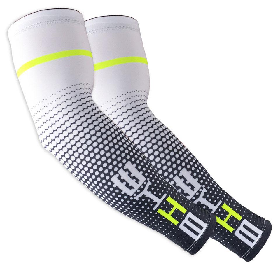 Confezione da 2 copribraccia da ciclismo, protezione solare UV, polsini e scaldabraccia da basket