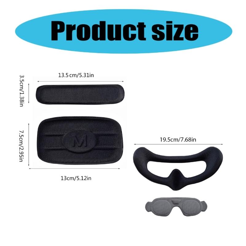 VR Headstrap Eye Pad Protector Backhead Forehead Support for Avata 2 Goggles 3 Flight Glasses Enhances Comfort