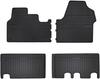 Dywaniki Samochodowe Gumowe Do: Citroen Jumpy III 2 Rzędy (2018-) - Czarne, Dopasowane