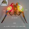 Country Style Modern Parrot Wall Lights Colorful Glass Vivid Bird Shape Sconces Bedside Corridor Resturant Wall Lighting