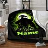 Custom Name The Nightmare Before Christmas Theme Printed Blanket - Perfect for Couch, Bed, Travel & Outdoor Use | Machine Washable, Cozy & Durable.