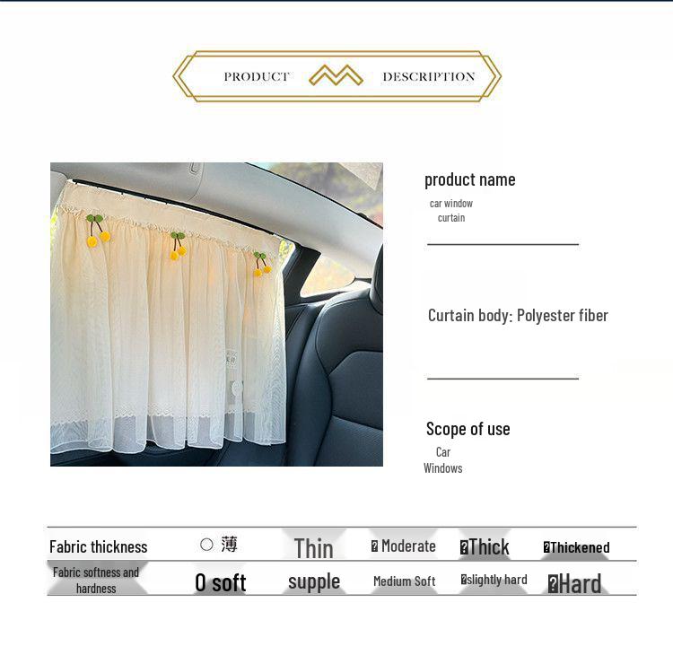 Baby Car Sunshade: Rear Window Suction Cup Blackout Curtain for Sun Protection and Privacy