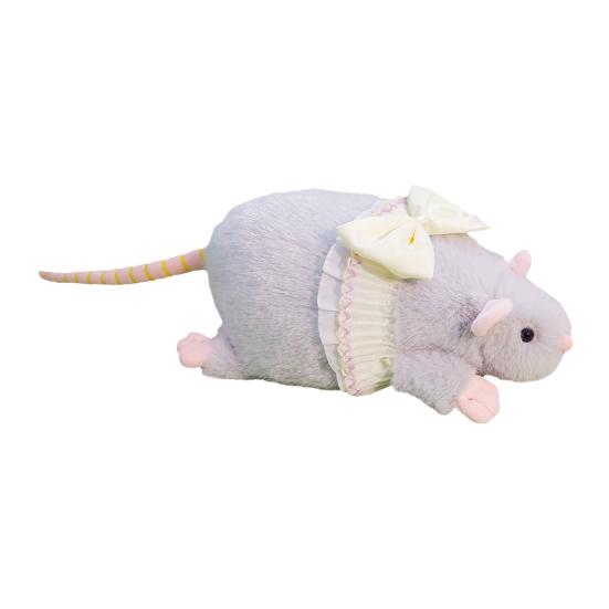 Fare Peluş Oyuncak Yumuşak Dolgulu Hayvan Sevimli Fare Bebek Dantelli Etek Fiyonk Süslemeli Çocuk Odası Masa Dekorasyonu İçin Dekoratif Peluş Fare Hediye