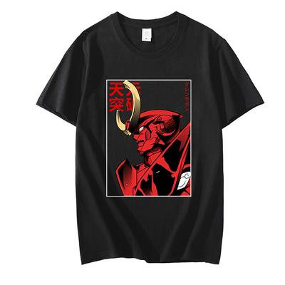 T-shirt Imprimé Graphique Mecha Anime Chaud Tengen Toppa Gurren Lagann T-shirt Unisexe Oversize T-shirts Vintage Mode Manga Col O