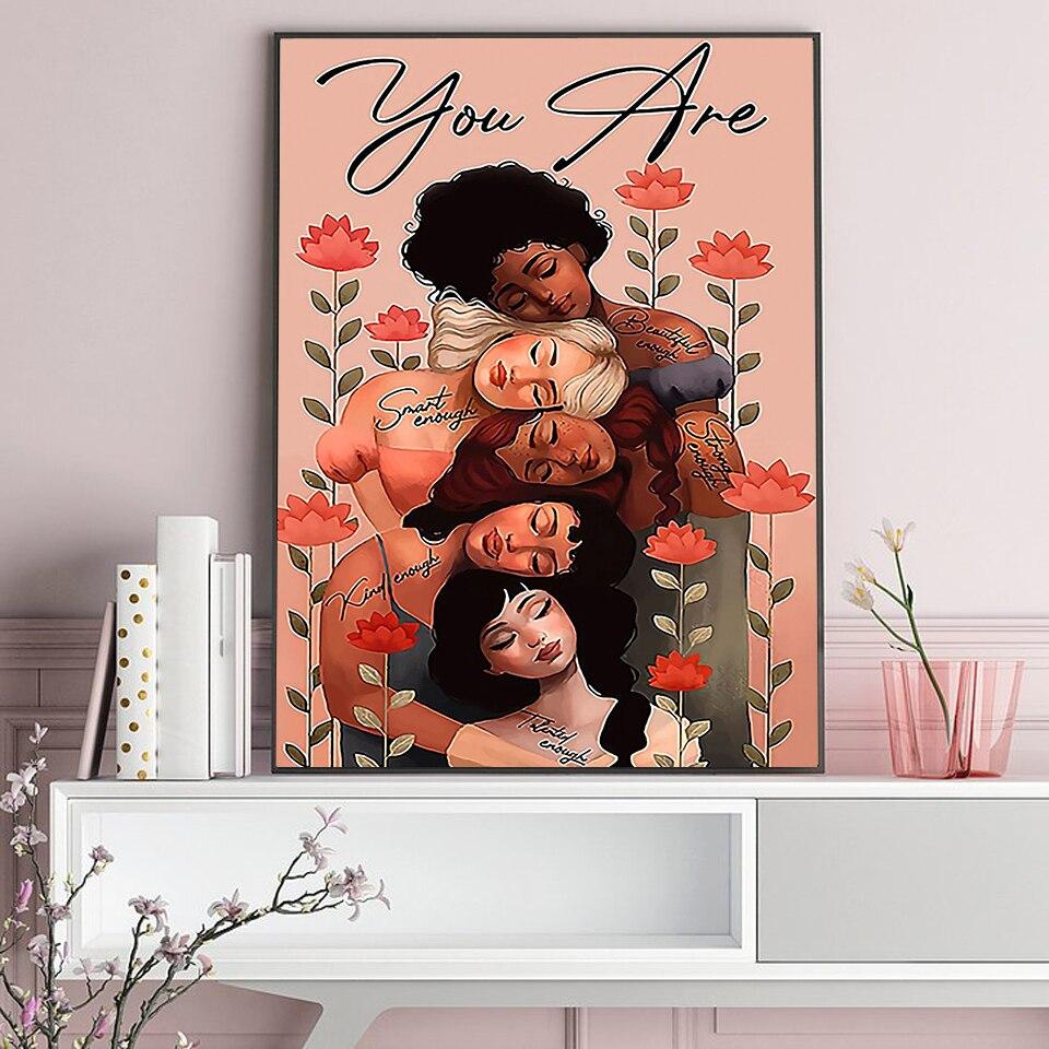 Satın alın God Says You Are Black Women Inspirational Quotes Art Prints ...