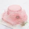 Summer Mesh Sun Hat Organza Flower Pot Hat Big Brim Foldable Beach Sun Hat Children