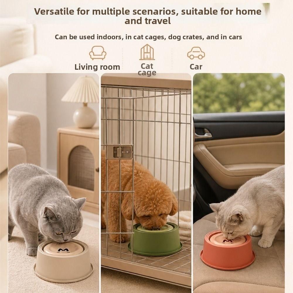 Non-Slip Pet Water Bowl Easy Clean Pet Feeding Dish Non-Wetting Mouth Slow Feeder Bowl Dog Use