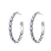 Fashion Bohemian Western Style Big Statement Round Hoop Earrings For Women Blue Red Black Beads Wrap Boho Beach Vacation Zircon